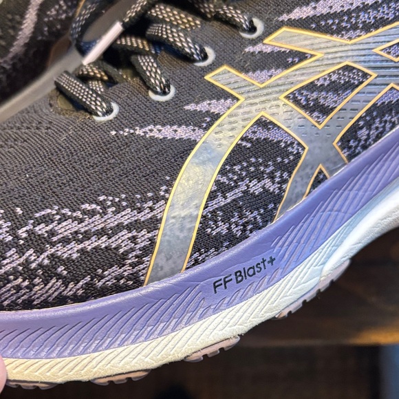 ASICS Dark Grey Purple and White Athletic Sneakers - Picture 3 of 16